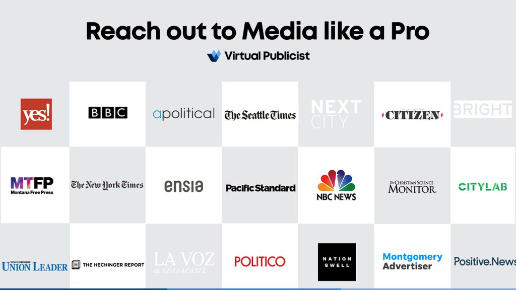 reach out to the media like a pro with virtual publicist