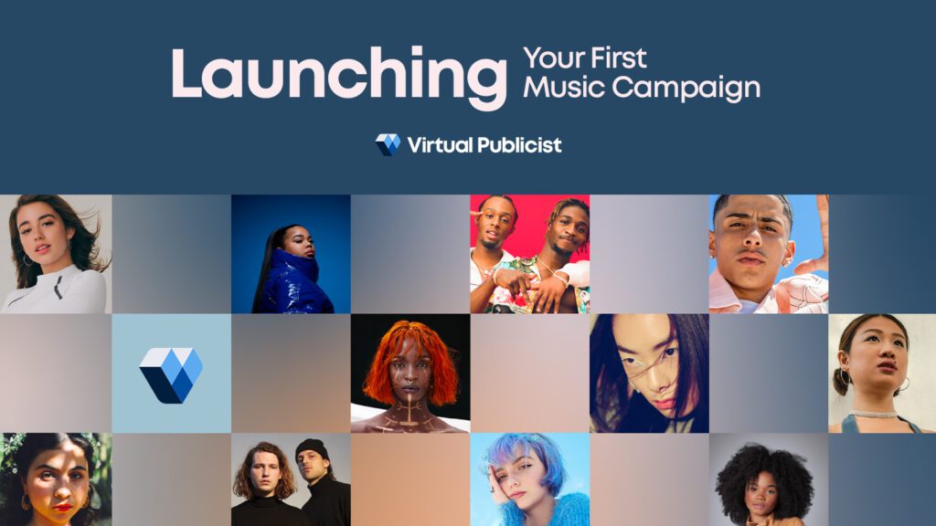 How to launch your first music campaign an image demonstrating artist who launched their careers with Virtual Publicist and streamlined Marketing Your Music Release